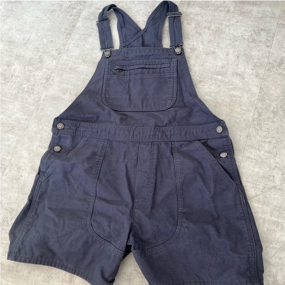 PATAGONIA-WOMEN'S STAND UP OVERALLS shorts size large Blue Denim Overalls - Picture 3 of 6